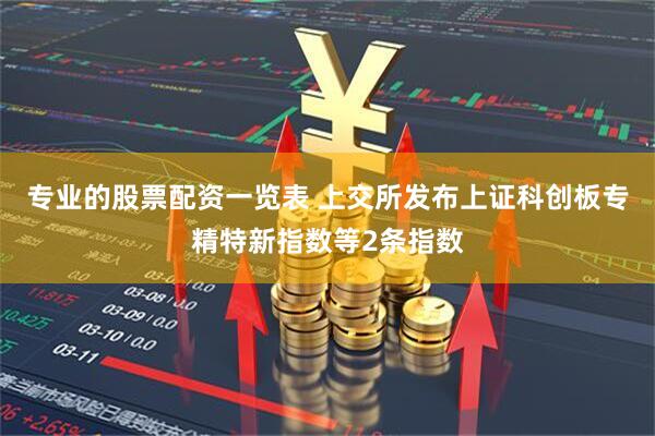 专业的股票配资一览表 上交所发布上证科创板专精特新指数等2条指数