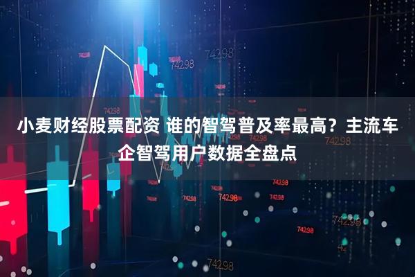 小麦财经股票配资 谁的智驾普及率最高？主流车企智驾用户数据全盘点